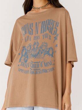 Daydreamer Tan 'Guns N' Roses' Graphic Short Sleeve Tee